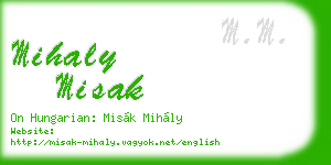 mihaly misak business card